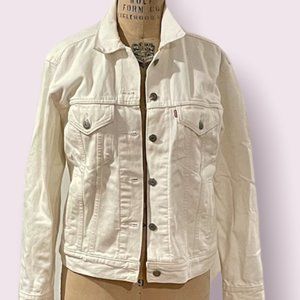 Levi's Premium White Denim Jacket- Small